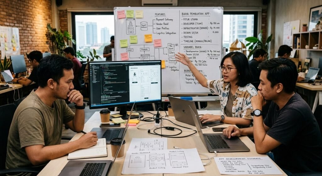 biaya pembuatan aplikasi marketplace